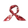 Wrapables 100% Charmeuse Silk Square Scarf Neckerchief, Red Bouquet - 4 of 4