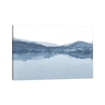 Watercolor Landscape III Shades of Blue by Nouveau s Unframed Wall Canvas - iCanvas