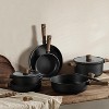 BRINJOY 16-Piece Titanium Nonstick Cookware Set - Induction Kitchen Pots & Pans Set, PFOS/PFOA-Free, Black - 2 of 4