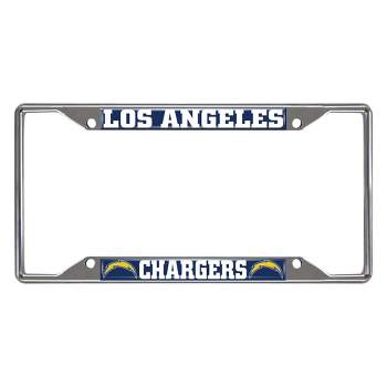 NFL Los Angeles Chargers Stainless Steel License Plate Frame
