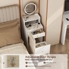 NicBex 3-in-1 Vanity Desk with Mirror & Lights,Makeup Vanity Table with 2 Drawers & Stool,Dressing Table with Charging Station for Small Place - 4 of 4