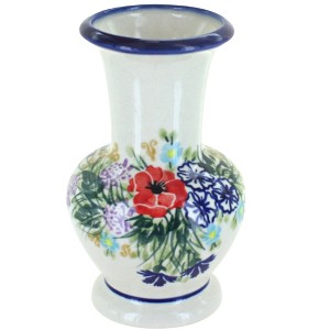 Blue Rose Polish Pottery 30-9 WR Unikat Medium Vase - 1 of 2