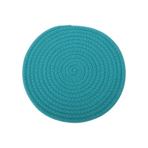 Unique Bargains Trivet Round Rope Woven Mat Cotton Non-woven Fabric 8.66"x8.66"x0.31" - 1 of 3