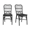 VASIP Outdoor PE Wicker Patio Dining Chairs Set of 2 - Rattan Chairs for Backyard, Poolside, and Garden - Rust-Resistant Iron Frame - 4 of 4