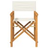 Director's Chair Cream, Teak Solid Teak wood, Polyester Standard vidaXL - 3 of 4