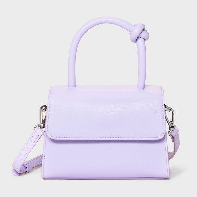 Knotted Top Handle Crossbody Bag - A New Day™ Violet