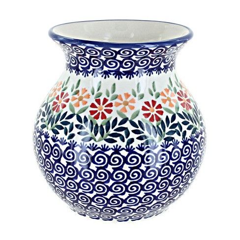 Blue Rose Polish Pottery Garden Bouquet Vase : Target