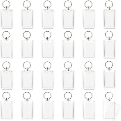 Okuna Outpost 24 Pack Acrylic Blank Picture Keychains Holder For Photo Perfect For Home Office Car Keys 2 5 X 1 5 In Target