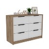 ORRD Slide & Pull Dresser, 4-Drawer Storage Cabinet with Drop-Down Doors, Modern Dresser for Bedroom & Living Room, 42.1” Wide - 3 of 4