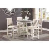 Sapphtopaz Round Dining Table Kitchen Table Transitional Style Counter Height Table with 2 Display Shelves - 4 of 4