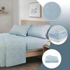3 Pcs Novelty Printed 100% Cotton Sheet Set, Breathable & Extra Soft Deep Pocket Fitted Sheets for All Seasons, Heavyweight Bedding with Pillow Cases - 2 of 4
