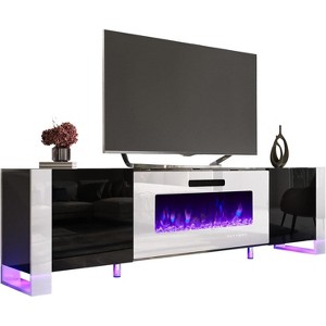 U-Shaped Legs Fireplace TV Stand with Fireplace - 1 of 4