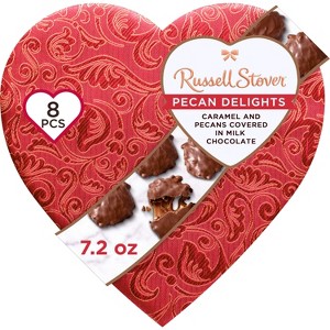 Russell Stover Valentine's Day Pecan Delights Heart Box Gift - 7.2oz - 1 of 4