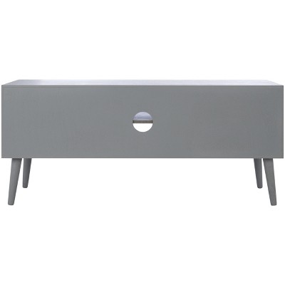 Sorrel Mid-Century 51" Distressed Grey Media Stand with Cabinet