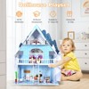 Infans Wooden Dollhouse 3-Story Pretend Playset W/ Furniture&Doll Gift for Age 3+ Year - 4 of 4