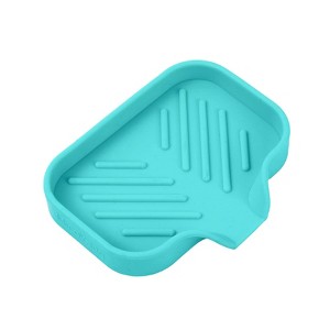 Silicone Bathroom Soap Dishes with Drain Spout-Bathroom and Kitchen Sink Organizer - 1 of 1