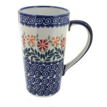 Blue Rose Polish Pottery K083 Manufaktura Large Coffee Mug