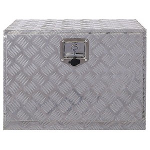 24inch Aluminum tool box,heavy duty truck bed tool box,outdoor trailer pickup storage tool box,RV storage organizer,underbody box w/lock keys,silver - 1 of 4