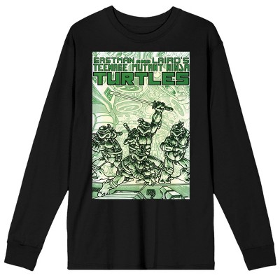 World Of TMNT Ninja Turtles Fight Crew Neck Long Sleeve Athletic Heather  Adult Tee-XXL