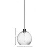 Toltec Lighting Kimbro 1 - Light Pendant in  Brushed Nickel with 9.5" Smoke Bubble Shade - 2 of 2