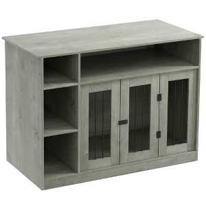 PawHut Dog Crate Furniture with Storage Space, Dog Kennel with Lockable Door, Pet Cage for Large Medium Dogs, 47" x 23.5" x 35" - 1 of 4
