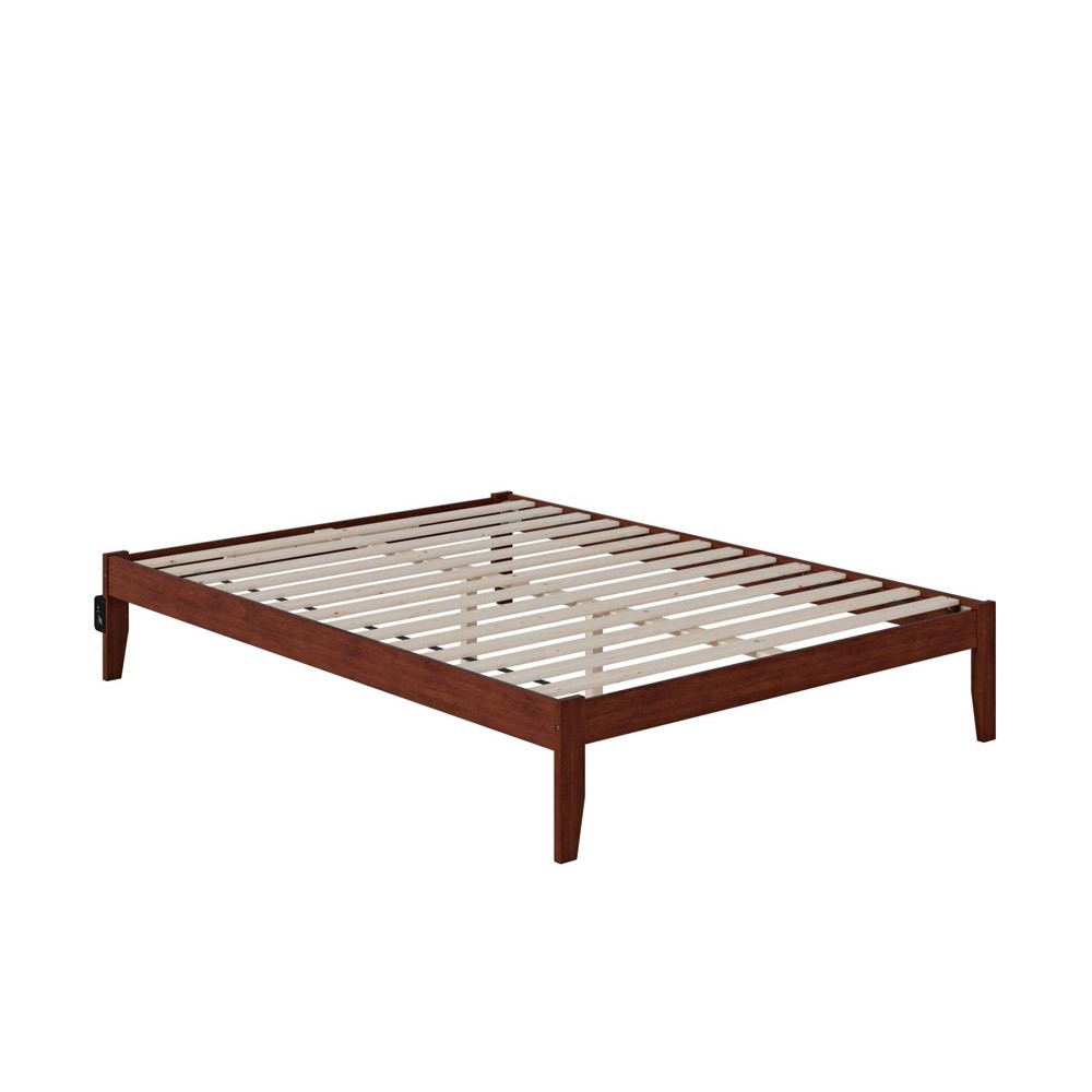 Photos - Bed Frame AFI Queen Colorado Bed with USB Turbo Charger Walnut  