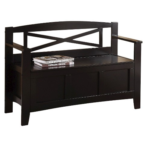 Entryway Bench With X Back Black Osp Home Furnishings Target