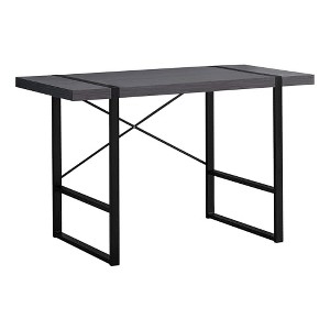 Monarch Specialties Computer Desk Home Office Laptop 48InchL Work Metal Laminate Grey Black Contemporary Modern - 1 of 4