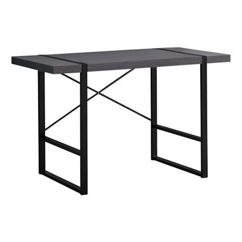 Monarch Specialties Computer Desk Home Office Laptop 48InchL Work Metal Laminate Grey Black Contemporary Modern - image 1 of 4