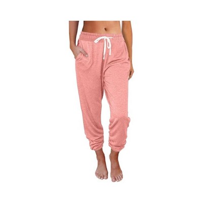 TIME HOLLOW Pink Lounge Pajama Pants With Pockets