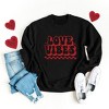 Simply Sage Market Women's Graphic Sweatshirt Love Vibes Checkered - 3 of 4