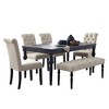 6-Piece Dining Set with 4 Chairs and Bench - 2 of 4