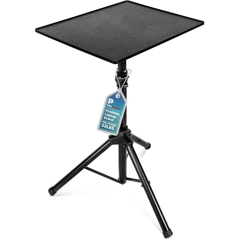 Pro Master Universal Projector Stand - Height & Angle Adjustable Tripod | Holds Laptops, Computers, DJ Equipment & Projectors, 1 of 2