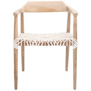 Munro Leather Woven Accent Chair - ACH1005 - Safavieh - 1 of 4