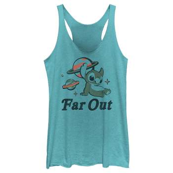 Women's Lilo & Stitch Cute And Fluffy Racerback Tank Top : Target