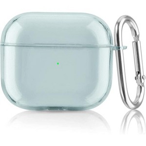 Worryfree Gadgets Case Compatible with AirPods 3 Case Generation 3 Cover Soft Clear TPU Transparent Protective Shockproof Case Designed with Keychain - 1 of 4