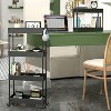 Hachikiko 4 Tier Slim Rolling Storage Cart - Narrow Bathroom Organizer Mobile Shelving Unit with Brake Wheels & Side Hoops - 4 of 4