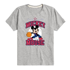 Boys' - Disney - Mickey Basketball Jersey Short Sleeve Graphic T-Shirt - 1 of 3