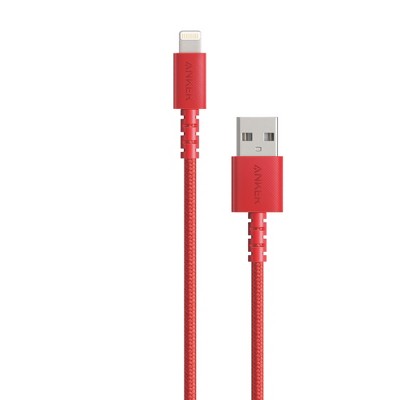 Anker 6&#39; PowerLine Select+ Lightning to USB-A Braided Cable - Red