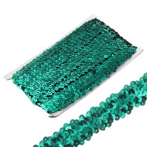 Unique Bargains Waterproof Flat Elastic Crafts Sewing Dress Sequins Trim Ribbon - 1 of 4