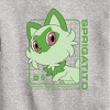 Boys' - Pokémon - Sprigatito Stats Graphic Long Sleeve Fleece Sweatshirt - 2 of 4