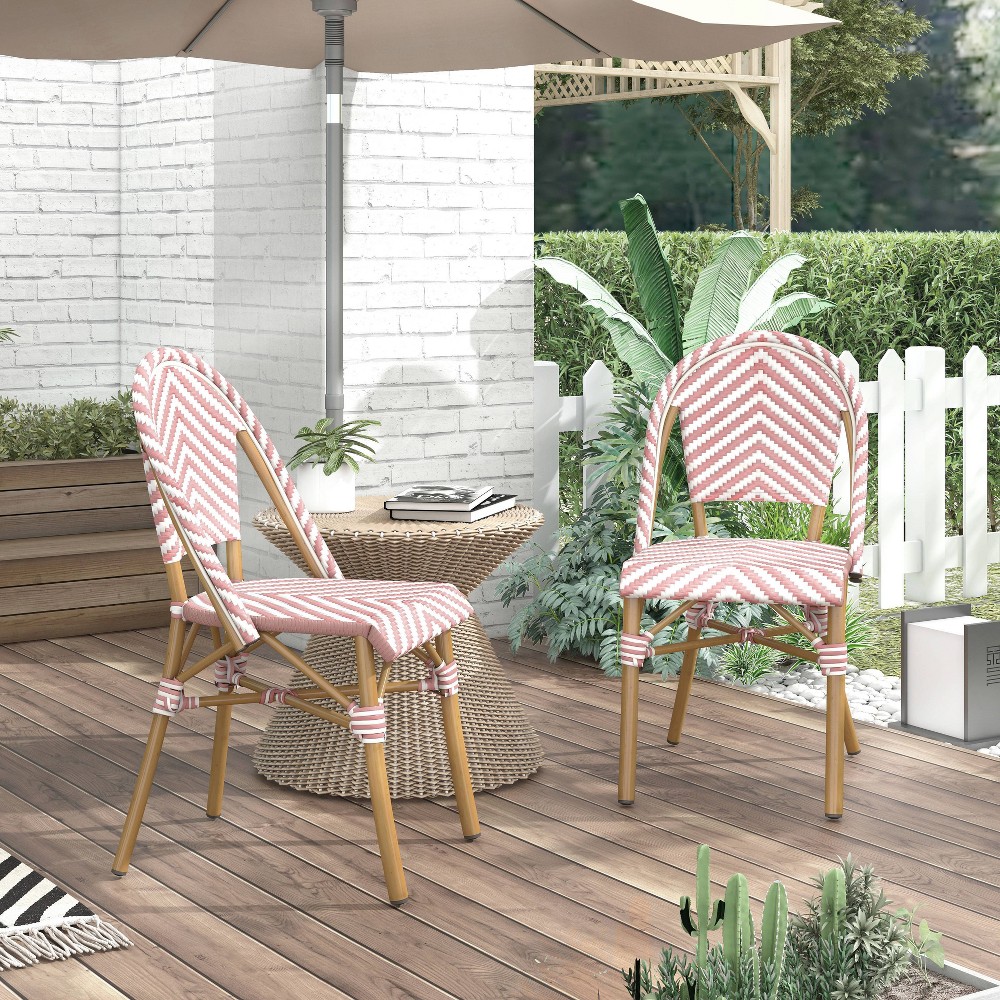 Benton 2pk Counter Height Chairs - Pink - miBasics