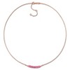 EVERLY JEWELRY | Rose Plated Sterling Silver 3/4ct TGW Pink Tourmaline Bead Bar Necklace, 16.5 inc + 2 inc - 4 of 4