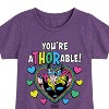 Girls' - Marvel - Thor Valentine You're Athorable Fitted Short Sleeve Graphic T-Shirt - 2 of 4