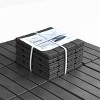 Syemin Carpet Tiles Safe Non Slip Square Composite Decking Tiles Four Slat Plastic Outdoor Flooring for Balcony, Dark Gray, 19.68"*13.38"*12.99" - 2 of 4