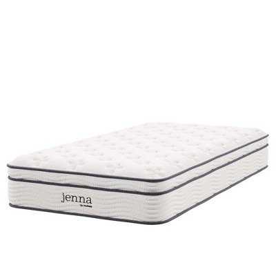 Modway Jenna 10" Twin Mattress – Innerspring Mattress with Quilted Pillow Top