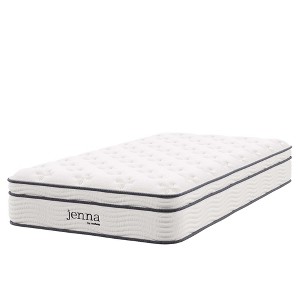 Modway Jenna 10" Twin Mattress – Innerspring Mattress with Quilted Pillow Top - 1 of 4