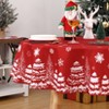 60 In Round Christmas Table Cloth, Spill Resistant & Wrinkle Free Circle Table Cover, Xmas Holiday Tablecloth for Kitchen Dining Room - 4 of 4