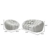 WJShome Single Bubble Chair with Ottoman,Oversized Memory Foam Bubble Lazy Floor Sofa, Modern Upholstered Bean Bag Sofas - 2 of 4