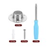 Unique Bargains O-Shaped Stainless Steel Closet Shower Rod Holder 4 Pcs - 3 of 4